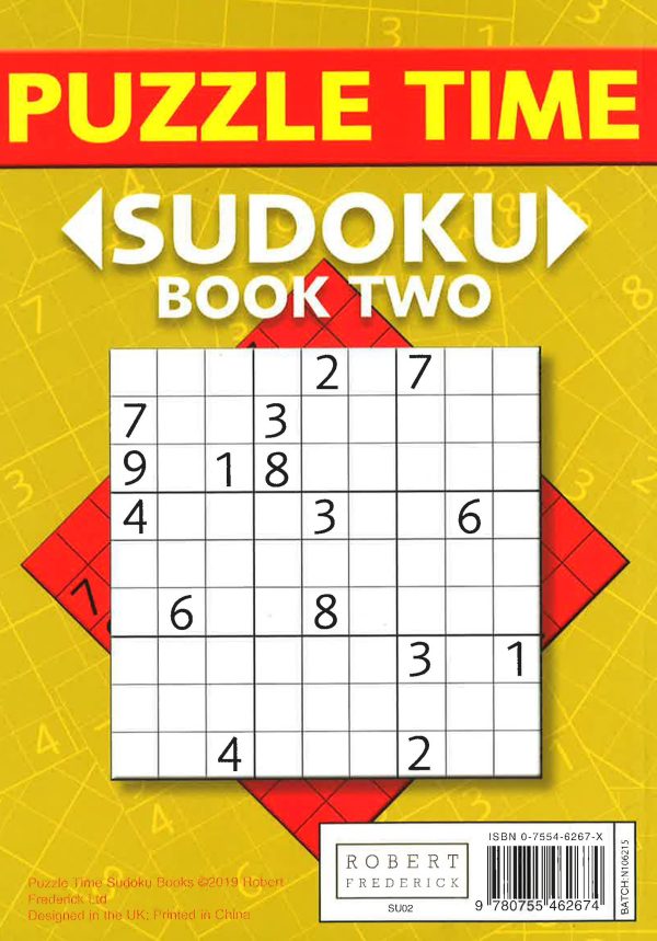 Sudoku Puzzle Book Two Cheap