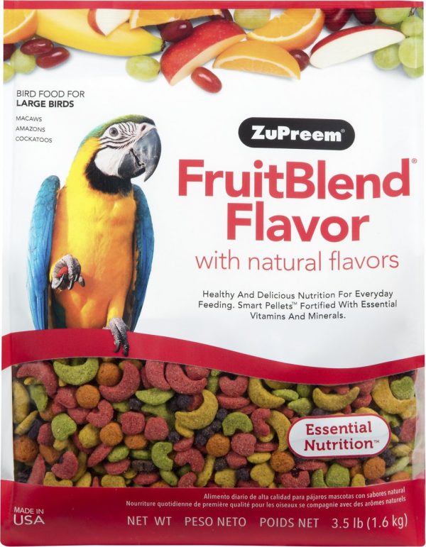 ZuPreem FruitBlend with Natural Fruit Flavors Large Bird Food, Macaws, Amazons, Cockatoos Online