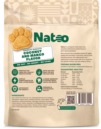 Natoo Big Bite Crunchy Biscuits Coconut & Mango 8 oz For Discount