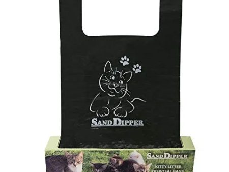 Sand Dipper Cat Litter Waste Bags - Strong Thick Odor Sealing Cat Poop Bags With Handles, 10 x 14.5 inch, 50 count (Medium 50 Roll) Supply