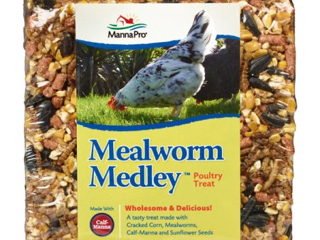 Manna Pro Mealworm Medley Poultry Treats Square Cakes 19.5 oz Sale