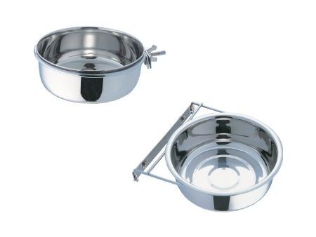 IndiPet Kennel Dish Stainless with Clamp Holder For Discount