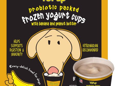 Yoghund Yopup Probiotic Packed Banana & Peanut Butter Frozen Yogurt Dog Treat 4 pk Online Hot Sale