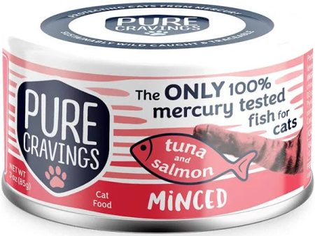 Pure Cravings Tuna & Salmon Minced Cat Food 3 oz Hot on Sale