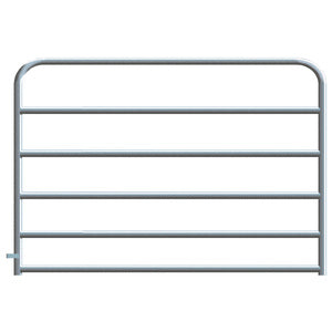 Gate 6-Bar Round Corner 6ft - Galvanized Online Sale