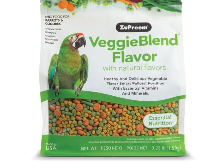 ZuPreem VeggieBlend with Natural Veggie Flavor Parrot & Conure Bird Food, 3.25-lb Online Hot Sale