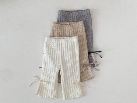 ［bebe holic］Lace flare ribbon pants Sale