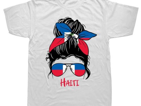 Haitian Girl Woman Flag T-Shirt For Discount