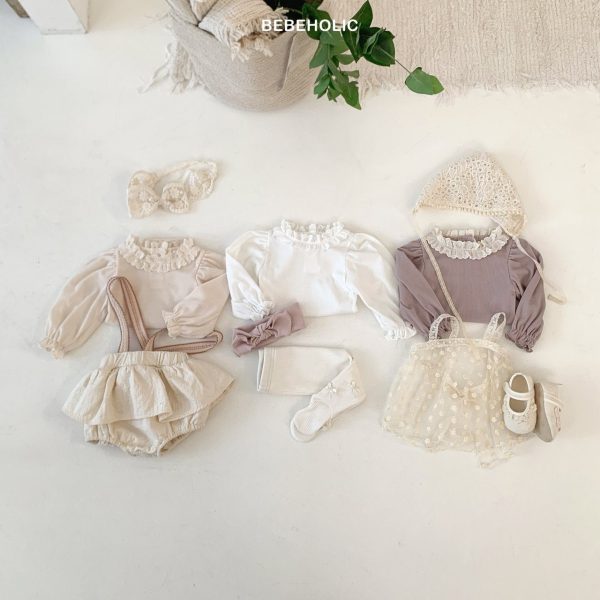 ［bebe holic］Lace puff rompers Online Hot Sale