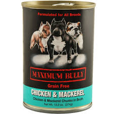 Maximum Bully Grain Free Chicken & Mackeral Chunks in Broth 12   13.2 oz Hot on Sale