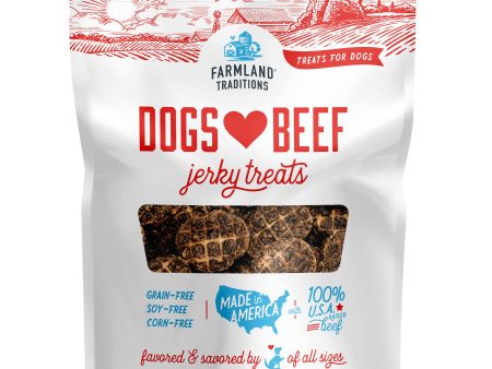 Farmland Traditions Dogs Love Beef Jerky Dog Treats 5 oz Sale