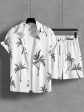 Two Pieces Summer Men s Floral Short And Shirt Online