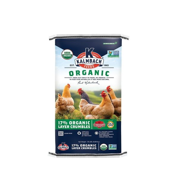 Kalmbach Feeds Organic 17% Layer Crumbles Chicken Feed, 35-lb bag Cheap