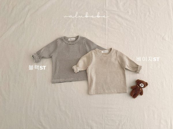 ［valubebe］Bear stripe tops (baby & kids) Discount