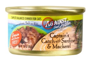 Against the Grain Captain S Catch Sardine & Mackerel Dinner Wet Cat Food 2.8oz Supply