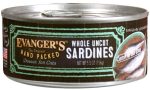 Evanger s Hand Packed Wet Dog Food Whole Uncut Sardines Cheap