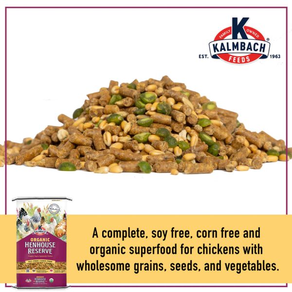 ORGANIC Kalmbach Feeds NO SOY NO CORN Henhouse Reserve 16% Complete Layer Feed for Hens, 30 lb Online Sale