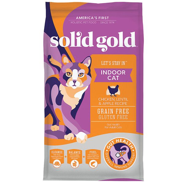 Solid Gold Let s Stay In Indoor Chicken, Lentil & Apple Recipe Adult Grain-Free Dry Cat Food Cheap