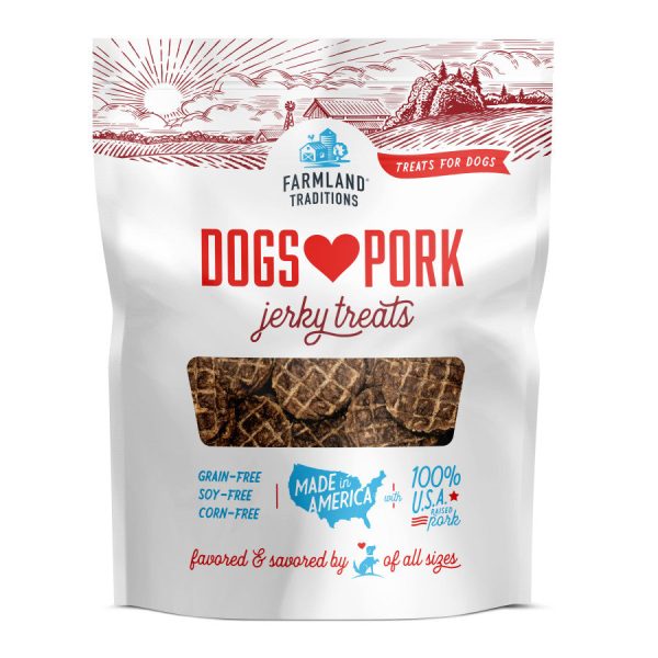 Farmland Traditions Dogs Love Pork Jerky Dog Treats 5 oz Cheap