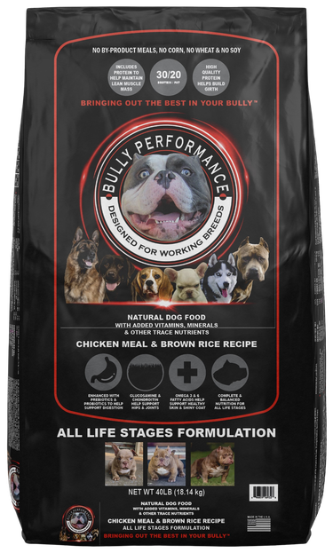 Bully Performance Dog Food 40-lbs All Life Stages Fashion