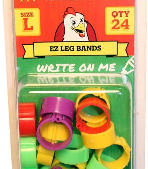 Happy Hen Treats EZ Leg Bands Large Write on 24 Bands Fashion