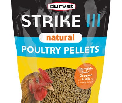 Durvet Strike 3 Natural Poultry Pellets Digestive Support1lb Online