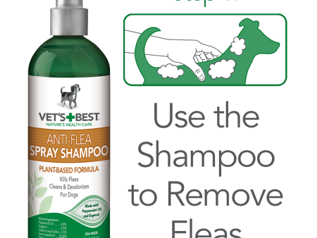 Vet s Best Anti-Flea Easy Spray Shampoo for Dogs 16 oz Online