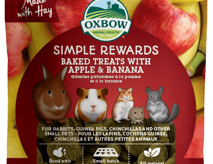 Oxbow Simple Rewards Oven Baked with Apple & Banana Small Animal Treats 2-oz For Discount