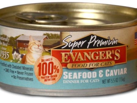 Evanger s Super Premium Wet Cat Food Seafood & Caviar, 5.5oz Online Hot Sale