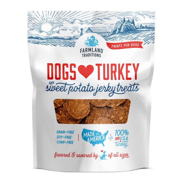 Farmland Traditions Dogs Love Turkey & Sweet Potato Dog Treats 1 48 oz For Sale