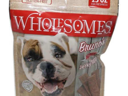 Wholesomes Bruno s Jerky Strips Grain Free Dog Treats 25 oz on Sale