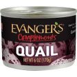 Evanger s Grain-Free Quail Canned Dog & Cat Food Single Can Price 6oz Online now