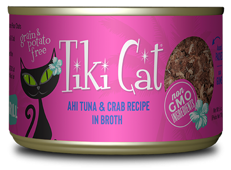 Tiki Cat Grill Ahi Tuna & Crab Recipe in Broth Wet Cat Food Can, 6-oz Cheap