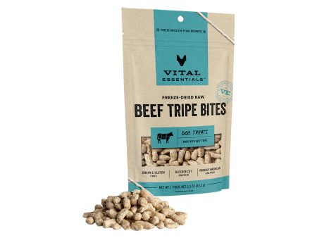 Vital Essentials Beef Tripe Treats Freeze-Dried Raw Dog Treats, 2.3-oz bag Online Hot Sale