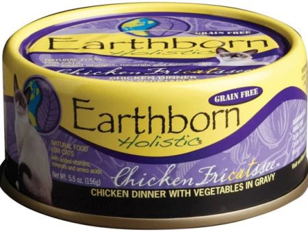 Earthborn Holistic Chicken Fricatssee Grain-Free Natural Canned Cat & Kitten Food, 5.5-oz For Sale