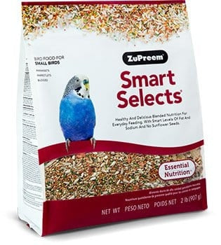 Zupreem Smart Selects Small Bird Parakeets 2 lb bag Fashion