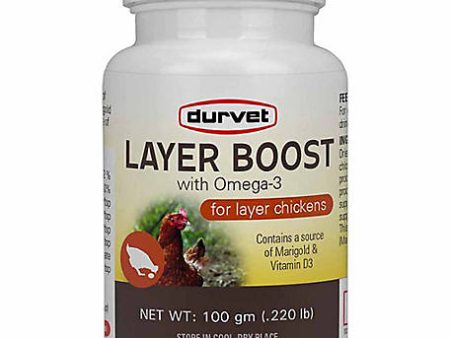 Durvet Layer Boost Omega 3 Poultry Supplement 100 g bottle For Discount