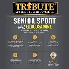 Tribute Senior Sport® with Glucosamine, Textured High Fat Horse Feed 50lb Discount