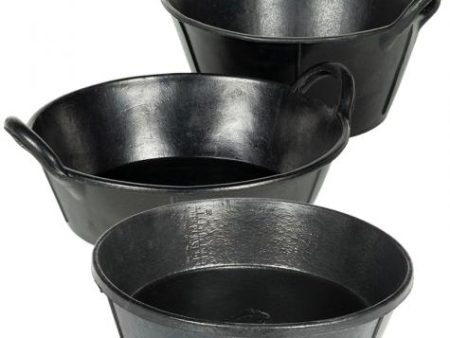 Rubber Livestock Feeding Pans Multiple Styles with or without handles on Sale