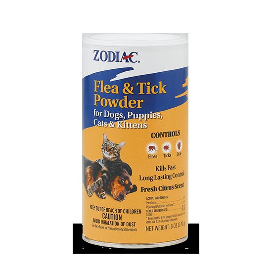 Zodiac Flea & Tick Powder for Dogs, Puppies, Cats & Kittens, 6-oz on Sale