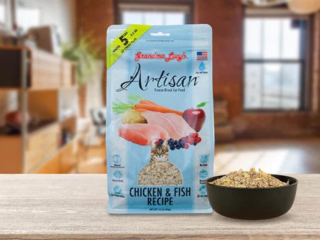 Grandma Lucy s Artisan Grain-Free Chicken & Fish Freeze-Dried Cat Food, 3-lb Fashion