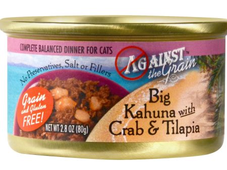 Evanger s Against The Grain Big Kahuna w  Crab & Tilapia Cat Food 2.8 oz Sale