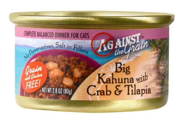 Evanger s Against The Grain Big Kahuna w  Crab & Tilapia Cat Food 2.8 oz Sale